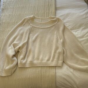 The Row- cream white knit sweater
